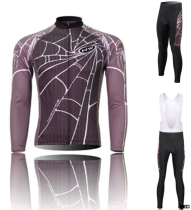 Spider web NW irons triathlon clothes for summer breathable bike with long sleeves long pants male braces bicycling pants