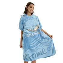 Everyday diving warm coat quick-drying bath towel change bathrobe towel men and women free diving Cape Beach swimming