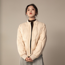 2022 new 95 % white duck duvet thin diamond shape short sports baseball clothes feather suit