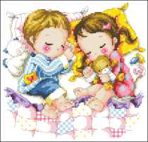 Cross stitch electronic drawings 4105 SO-3110 cartoon pillow map 107W * 103H24 color XSD source file