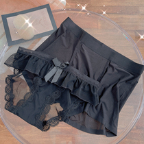Rain Momo low waist mesh lace transparent sexy black couple underwear Mens modal boxer four-corner underwear