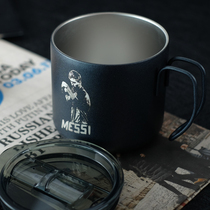 VSTEN Messi C Ronemar Real Madrid AC Milan Inter Stainless Steel Industrial Wind Coffee Cup Water Cup