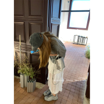 YUYEE_81°Sweet Delicate Line~White Half-skirt Fairy Customized Lace Crushing and Crushing Cake Dress