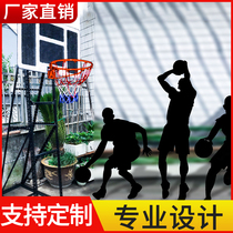 Custom multi-function angle steel material outdoor height free combination basketball stand