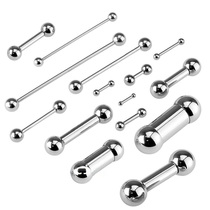 Titanium steel nipple ring tie-up ring barbell milk nail straight Nail Mens female negative ring tongue nail straight hypoallergenic
