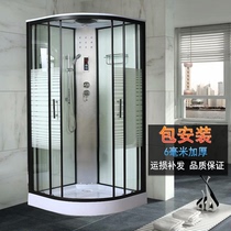 Integral bathroom shower room steam room tempered glass arc fan-shaped bath home integrated closed bath room