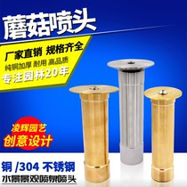 All copper 304 stainless steel mushroom hemisphere nozzle Fountain Fountain rockery landscape nozzle water scene Fountain Nozzle
