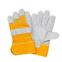 Cow Leather Electro-Welded Gloves Anti-Heat Insulation Welding Half Leather Gloves Two-story Bull Leather Welt Gloves