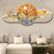 Perpetual Calendar 2023 New Clock Hanging Clock Living Room Minima Modern Atmospheric Net Red Light Extravagant Creative Clock Wall Lamp