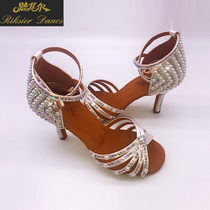 311 girls Latin dance shoes summer soft bottom adult Latin dance shoes pearl dance shoes diamond shoes and diamond shoes