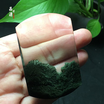 Natural green ghost cornucopia safe and sound brand pendant square brand lasagna Pyramid Crystal collarbone fall men and women models