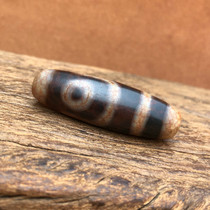 Tibet Tibetan two-eyed Tianzhu natural genuine to pure agate chalcedony package pulp oil weathering clear 