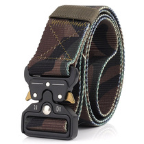 Military fans accessories Outdoor Tactical belt Men and women General metal buckle pair Inserted Nylon Belt Casual Canvas Pants Strap