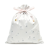 Cute cat printed imitation silk fabric travel underwear storage bag drawstring bag small object storage size optional