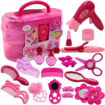 Hair cutting tool children Barber toy set simulation cosmetic box dressing table hairdressing shop girl princess