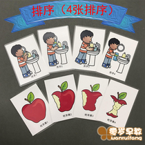 4 Sorting event sequence logical thinking language developmental delay autism Autism Rehabilitation Training Cards