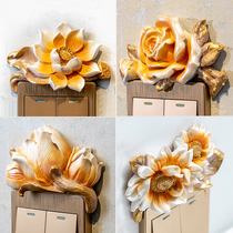 Light Switch Sticker Cover Ugly Wall Sticker Nordic Wind Creativity Shelter Socket Au Style Light Lavish Resin Rims Trim Protective Sleeves