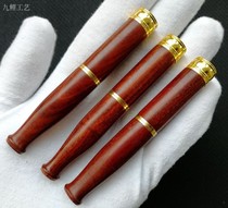 African small leaf red sandalwood blood sandalwood cigarette holder double filter rod core thickness smoke dual-purpose solid wood mens smoking set