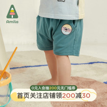 Amila maddied childrens clothes large PP pants summer breathable boy pure cotton thin shorts for children with underpants