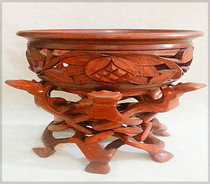 Pakistani handicrafts wood carving flower stand walnut decoration Special Gift Promotion