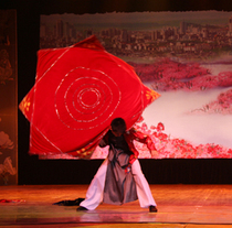 Customized 2 m oversized thick dance handkerchief octagonal towel two people turn Yangko handkerchief one order