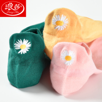 Socks Child Short Shallow Mouth Thin section Pure cotton bed socks ship Sox Invisible socks All cotton Sox Spring and Autumn Little Chrysanthemum Socks