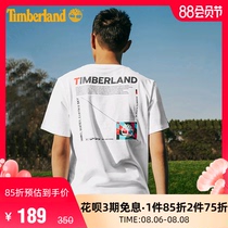 Timberland mens 21 spring and summer new casual printing round neck short-sleeved T-shirt) A24SZ