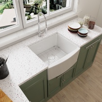 Modern American Kitchen Ceramic Wash dishes The old home sink Half-embedded front Farmhouse sink