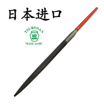 Imported shjin file semi-round file Japanese pot three file plastic handle plastic handle shape file metal polished small semi-garden file