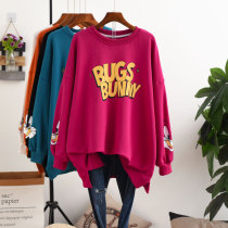 Fat Plus Size Spring Loose Cotton Womens Clothes Long Splitting 200 Jin Fat mm Slim Top Jacket