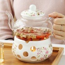 Han ceramic teapot teapot flowerteacup glass glass fruit fruit and fruit teapot heat candle heating suit