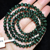Natural green tourmaline Rainbow Cats Eye bracelet female single circle multi-circle watermelon blue blue blue blue blue blue blue blue blue biopi cats eye stone hand a picture
