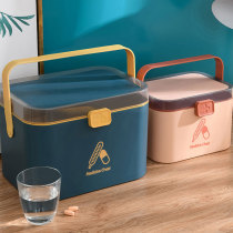 Household medicine box family medicine box medical medical small first aid box full set of medicine storage box large capacity