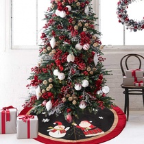 New Christmas decoration supplies Christmas tree skirt 120cm small tree dress up tree bottom apron old man tree skirt