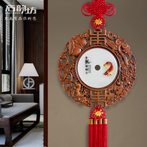 Wall decoration pendant Jade safe buckle opening gift Chinese hotel restaurant living room background wall decoration