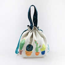 totu Little Flowers Pack Double - layer Pocket Lunch Pack Cartoon Handbag