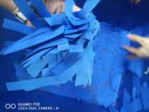 Custom-made blue finished foam cushion Dark blue EVA board