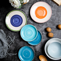 Artist ceramic small saucer Japanese seasoning dish dish saucer seasoning bowl rice bowl bone dish garbage dish