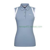  2021 summer Korean PI * golf suit womens short-sleeved t-shirt sleeveless small lapel thin sweatshirt