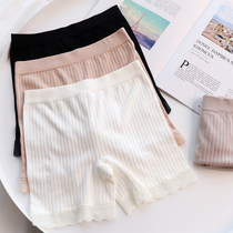 Seamless integrated mulberry silk -- safety pants underpants two-in-one summer thin anti-walking light uncurled waist lace