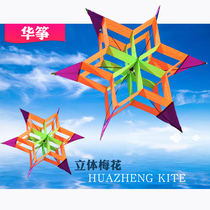 Three-dimensional kite Weifang kite adult kite three-dimensional plum flower kite hexagonal kite is very easy to fly