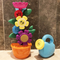 Baby bath toys flowers turn around baby children play with water watermills water toys sprinklers watering toys