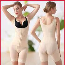 Reinforced warm-changing far infrared three-row buckle open crotch plastic body one-piece clothes close-up belly plastic type lifting hip-shaped body underwear