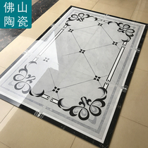 Living room parquet tile 800x800 all-body floor tiles jigsaw European Hall restaurant aisle ground flower shape Center