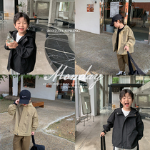 Source Home Child clothing 2022 new children jacket boy Spring and autumn money baby Even hat blouses boy submachine cloister