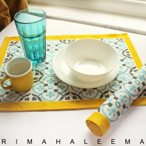 Original retro small crowdsourced Moroccan bohemian pure thick table cloth napkin cushion soft-packed cloth art folk and modern