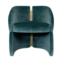 Light and luxurious design of cloth art Negotiations chair Modern-type Dining Chair Sofa Chair Nordic Hotel Clubhouse Single Leisure Chair