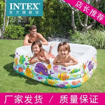 INTEX inflatable swimming pool Home Children big baby padded pool inflatable children fishing pond