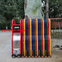  Beijing sales government and enterprise units telescopic folding door Stainless steel sliding door electric aluminum alloy door anti-theft
