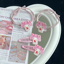 Four cute one fat one yuan hair clip hand-made cute Melody girl heart BB clip hair ring sweet and versatile hair accessories